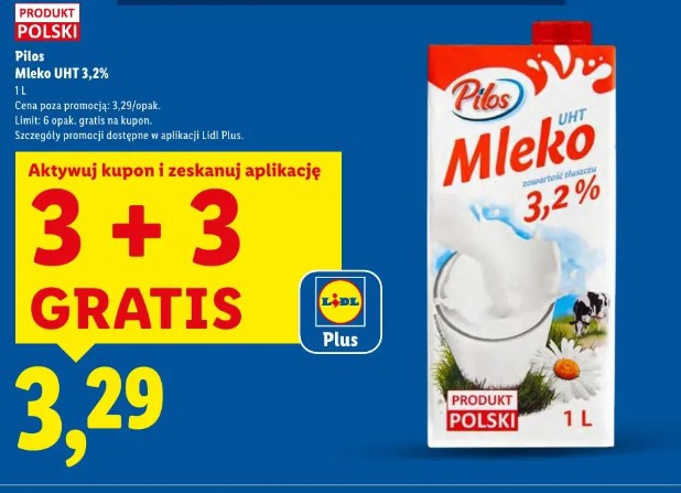 Pilos Mleko UHT 3.2%