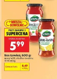 Sos Łowicz spaghetti, słodko-kwaśny