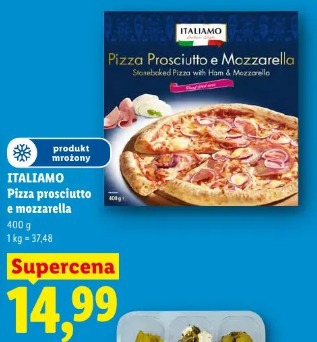 Italiamo Pizza prosciutto e mozzarella
