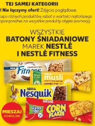 Wszystkie batony śniadaniowe marek Nestle i Nestle Fitness