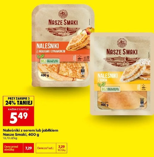 Naleśniki z serem lub jabłkiem Nasze Smaki