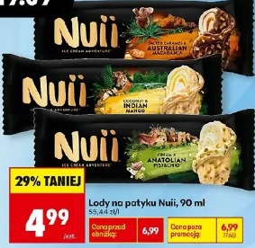 Lody na patyku Nuii