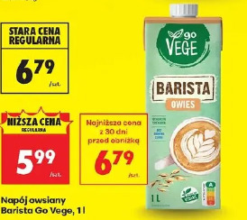 Napój owsiany Barista Go Vege, 1 l