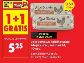 Jaja z chowu ściółkowego Moja Kurka, rozmiar M, 10 szt.