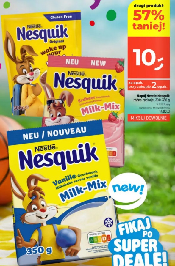 Napój Nestle Nesquik różne rodzaje