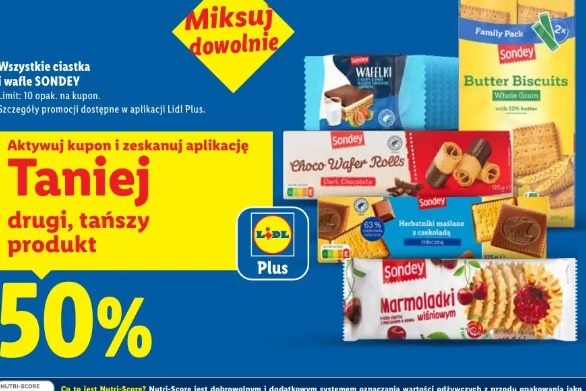 Wszystkie ciastka i wafle Sondey