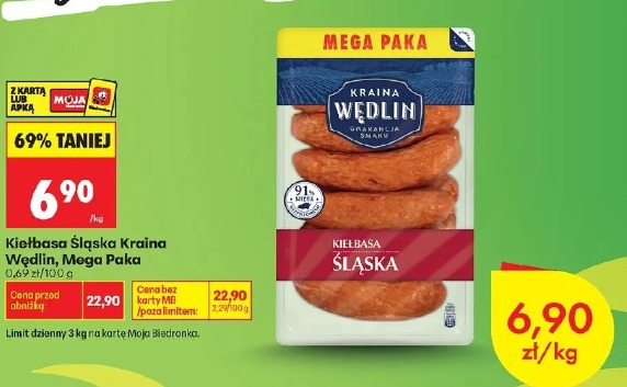 Kiełbasa Śląska Kraina Wędlin Mega Paka