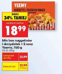 Mix box nuggetów i skrzydełek + 2 sosy Yeemy