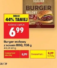Burger wołowy z sosem BBQ