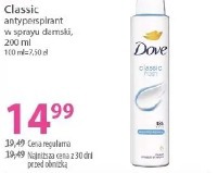 Dove Classic antyperspirant w sprayu damski