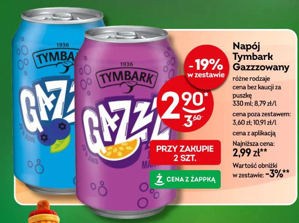 Napój Tymbark Gazzzowany