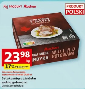 Sztuka mięsa z indyka wolno gotowana