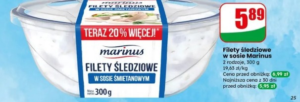 Filety śledziowe w sosie śmietanowym Marinus