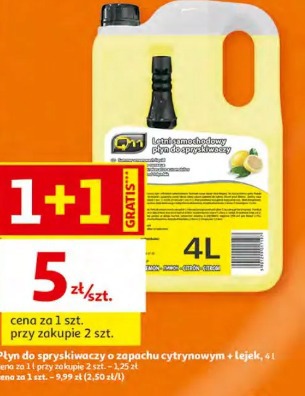 Płyn do spryskiwaczy o zapachu cytrynowym + lejek
