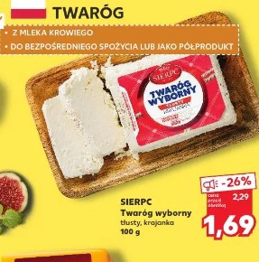Sierpc Twaróg wyborowy tłusty, krajanka