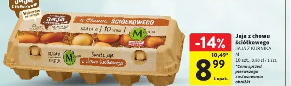 Jaja z chowu ściółkowego Jaja z kurnika M