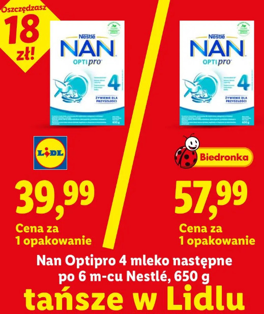 Nan Optipro 4 mleko następne po 6 m-cu Nestlé
