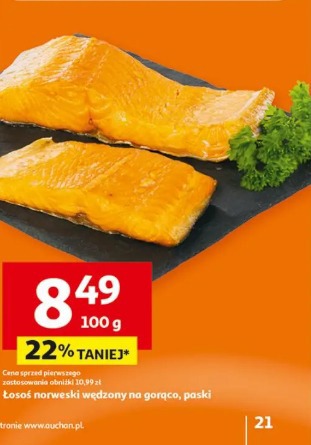 Łosoś norweski wędzony na gorąco, paski