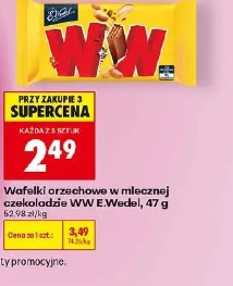 Wafelki orzechowe w mlecznej czekoladzie WW E.Wedel