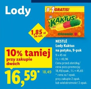 Nestlé Lody Kaktus na patyku, 9-pak