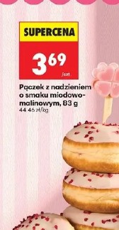 Pączek z nadzieniem o smaku miodowo-malinowym