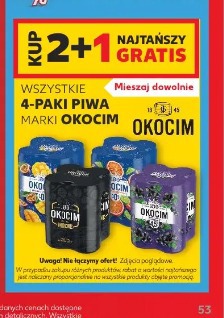 Wszystkie 4-paki piwa marki Okocim