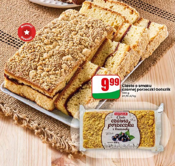 Ciasto o smaku czarnej porzeczki Gotszlik