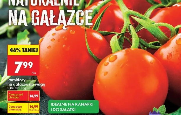 Pomidory na gałązce na wagę