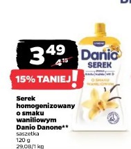 Serek homogenizowany o smaku waniliowym Danio Danone