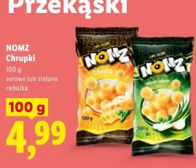 Nomz Chrupki serowe lub zielona cebulka