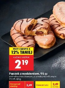 Pączek z nadzieniem, o smaku orzechowym, o smaku wiśniowym