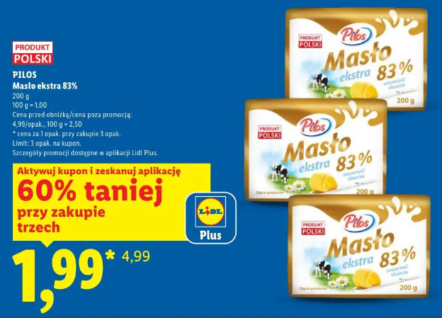 Masło Pilos ekstra 83%