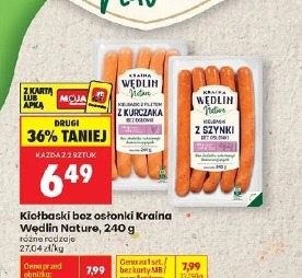 Kiełbaski bez osłonki Kraina Wędlin Nature