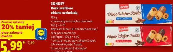 Sondey Rurki waflowe oblane czekoladą