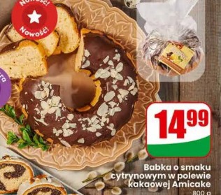 Babka o smaku cytrynowym w polewie kakaowej Amicake