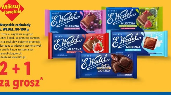 Wszystkie czekolady E. Wedel, 80-100 g