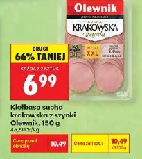 Kiełbasa sucha krakowska z szynki Olewnik