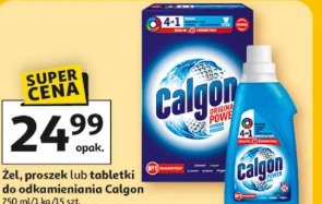 Żel, proszek lub tabletki do odkamieniania Calgon