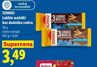 Sonko Lekkie wafelki bez dodatku cukru