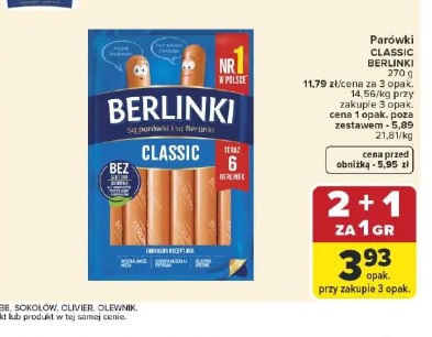 Parówki Classic Berlinki