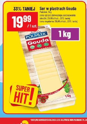 Ser w plastrach Gouda Polmlek