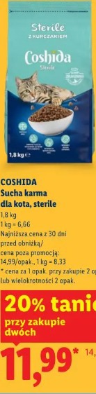 Coshida Sucha karma dla kota, sterile