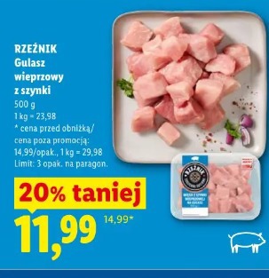 Rzeźnik Gulasz wieprzowy z szynki