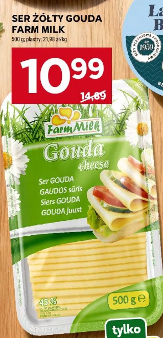Ser żółty gouda Farm Milk