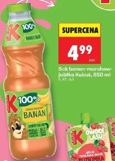 Sok banan-marchew-jabłko Kubuś, 850 ml