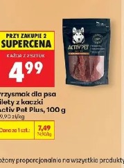 Activ Pet Plus Przysmak dla psa filety z kaczki Activ Pet Plus, 100 g