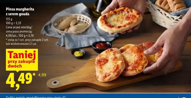Pinsa margherita z serem gouda
