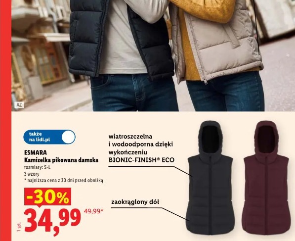 EsMARA Kamizelka pikowana damska