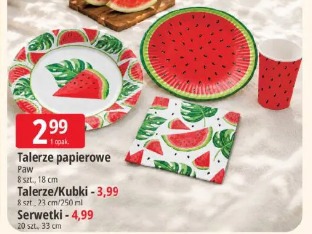 Talerze papierowe Paw