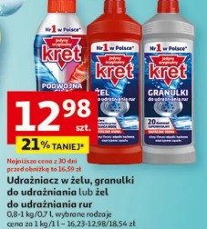 Udrażniacz w żelu, granulki do udrażniania lub żel do udrażniania rur Kret